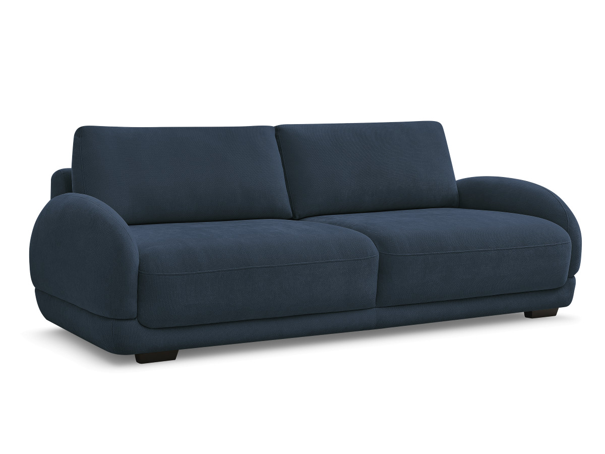 Bobochic Monica Schlafsofa 3-Sitzer mit Bettkasten Stoff Dunkelblau