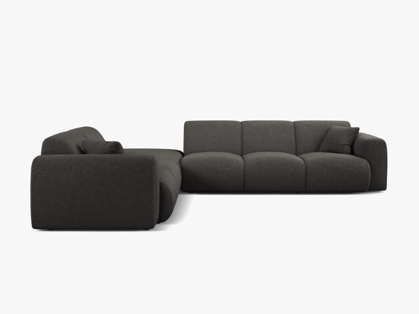 Micadoni Ecksofa Molino 6-Sitzer Links Chenille Eden Dunkelgrau