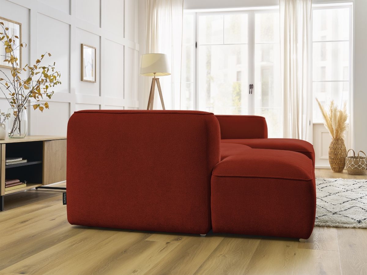 Bobochic Zephyr Wohnlandschaft Strukturstoff Orange