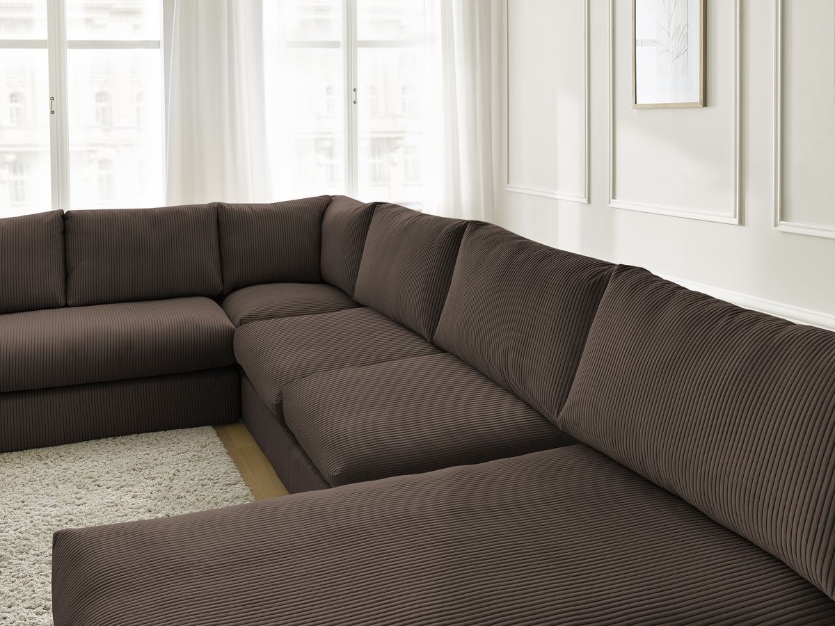 Bobochic Paris Ecksofa Cordsamt Braun