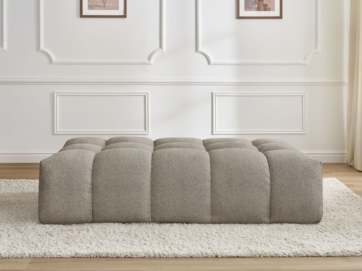 Bobochic Everest Pouf 166 × 100 cm Melange-Stoff Taupe