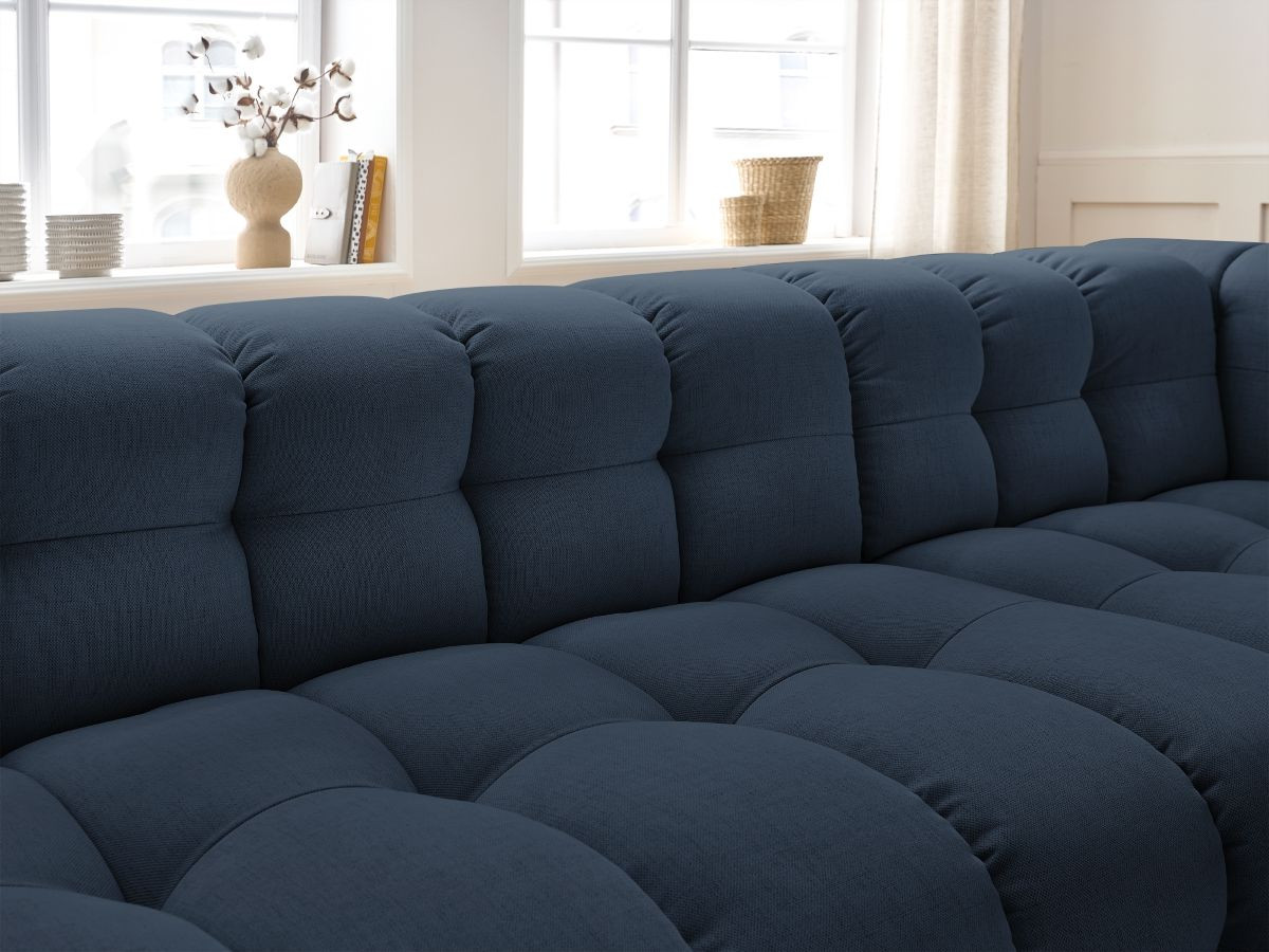 Bobochic Cloud Ecksofa 288 × 184 cm Stoff Dunkelblau Ecke rechts