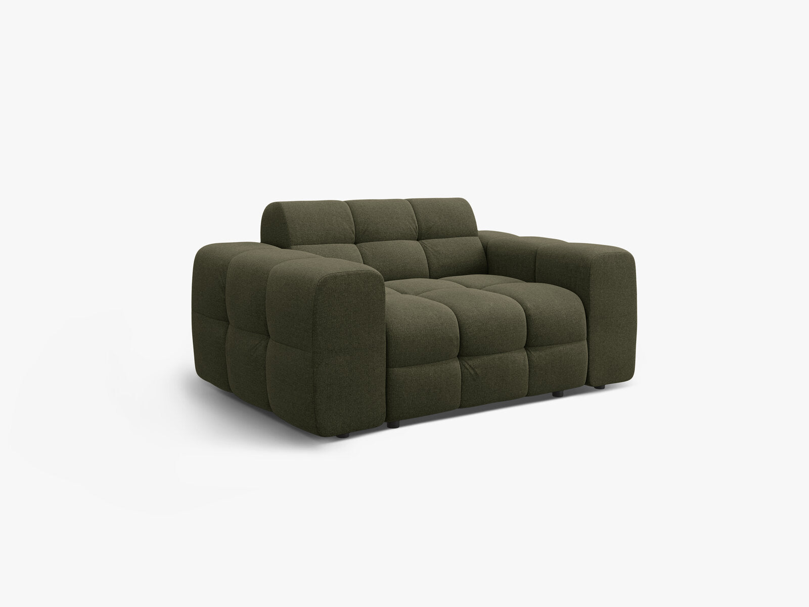 Micadoni Sofa Kendal 2-Sitzer Strukturierter Stoff Amazonas Grün
