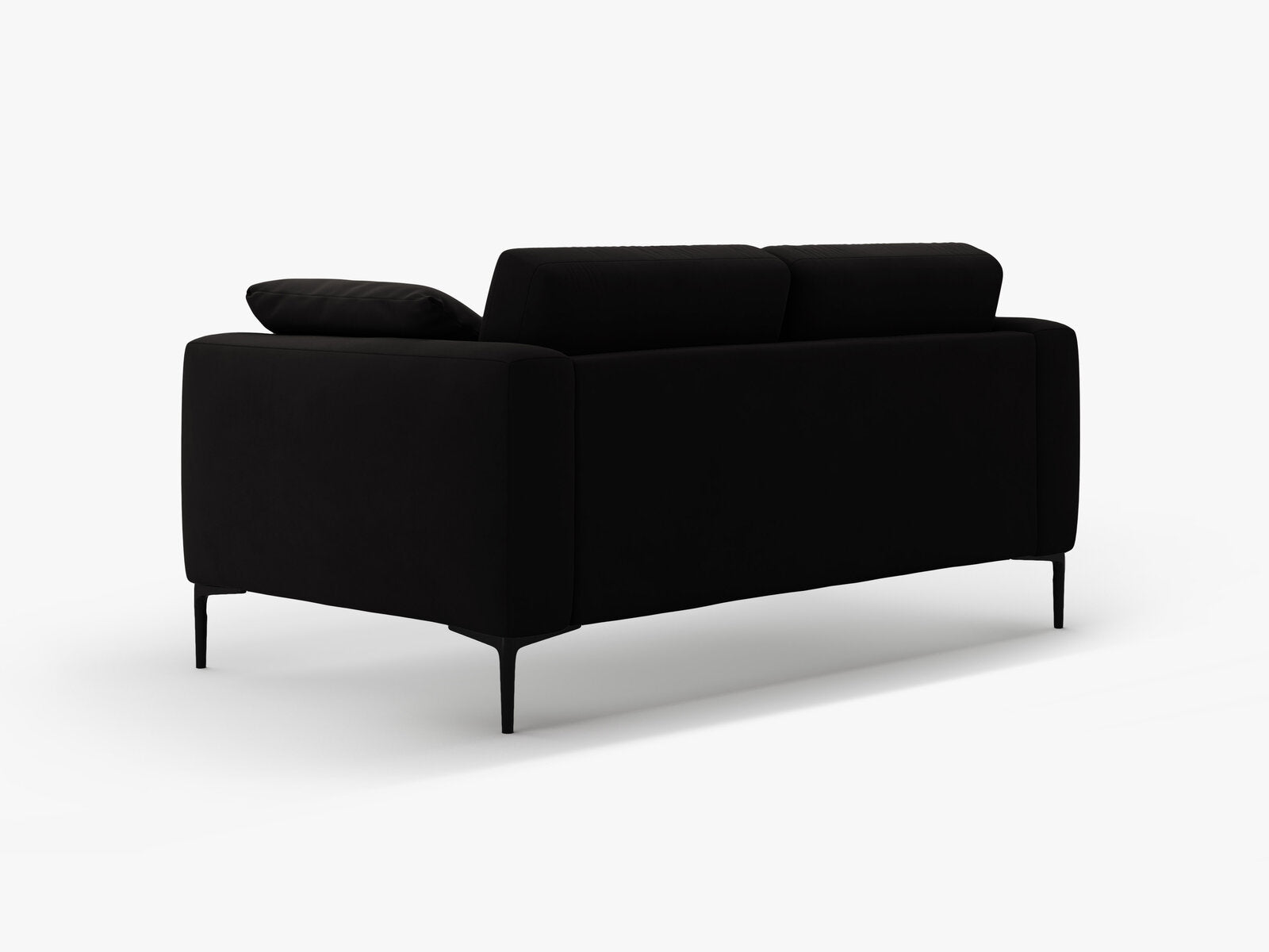 Micadoni Sofa Bemy 2-Sitzer Samt Schwarz