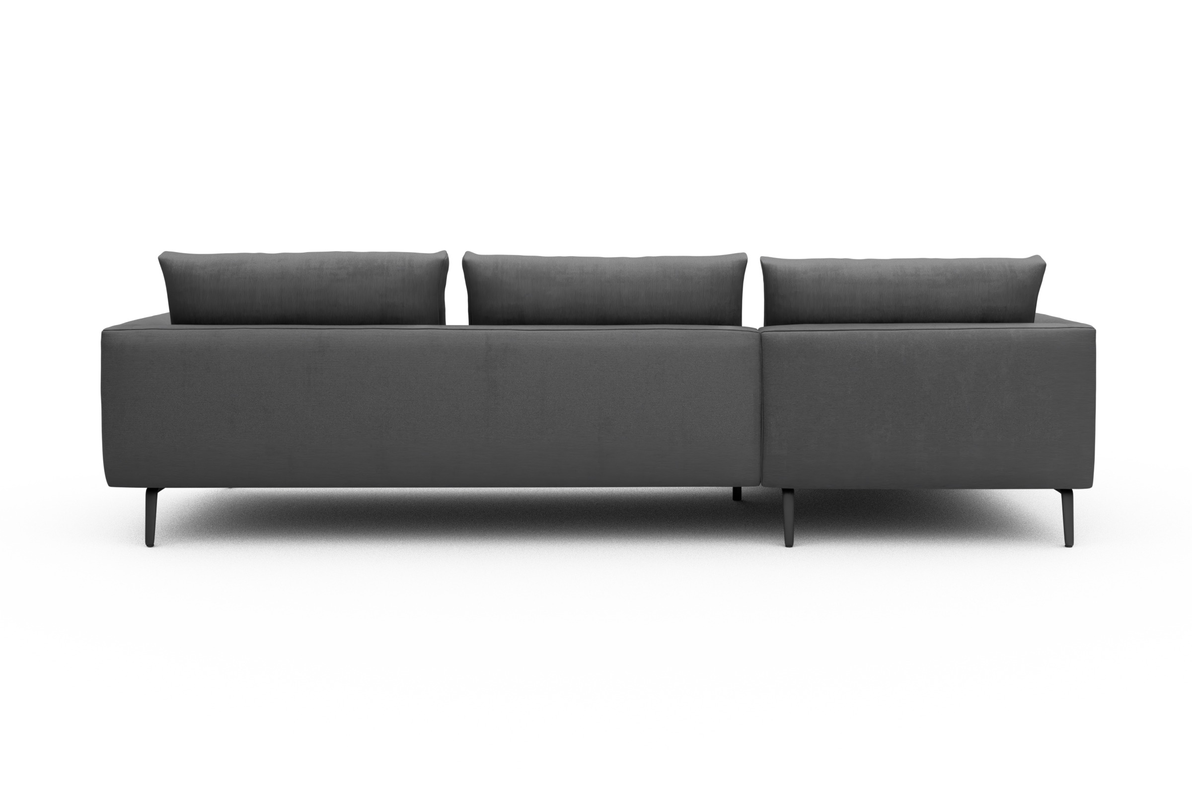 Ecksofa Karl Chaiselongue links mit 2,5-Sitzer Cordufine-Grey