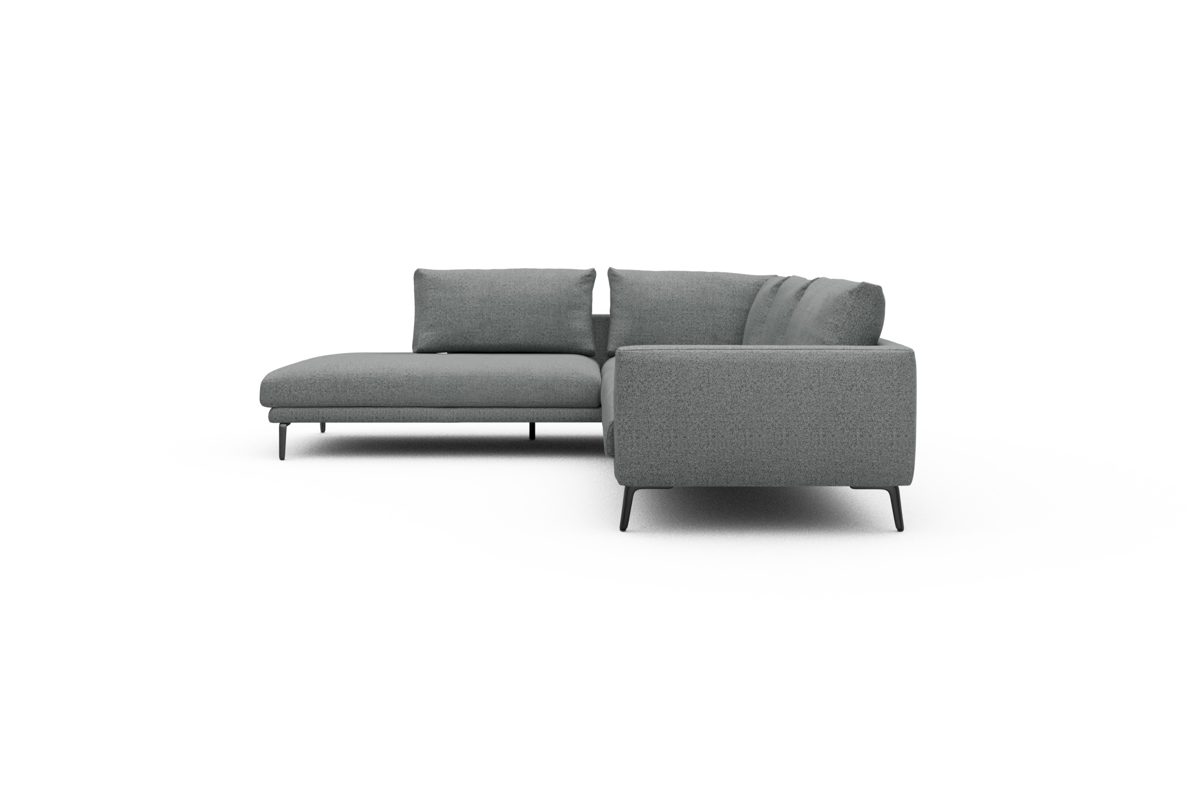 Ecksofa Karl Relax-Ecke links mit 2,5-Sitzer Aivi-Gravet-Grey