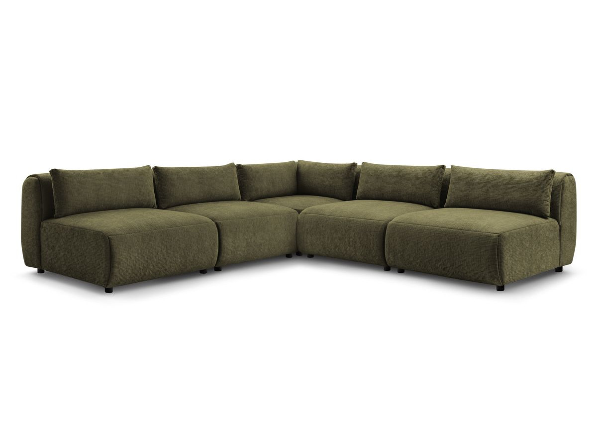 Bobochic Jeanne Ecksofa 299 × 299 cm Strukturstoff Grün