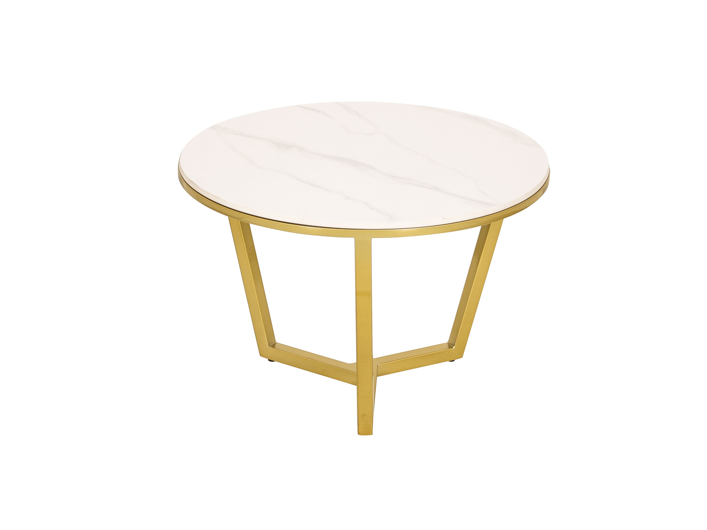 Livin Hill Couchtisch Set Modig Goldene Beine, weiße Tischplatte M67