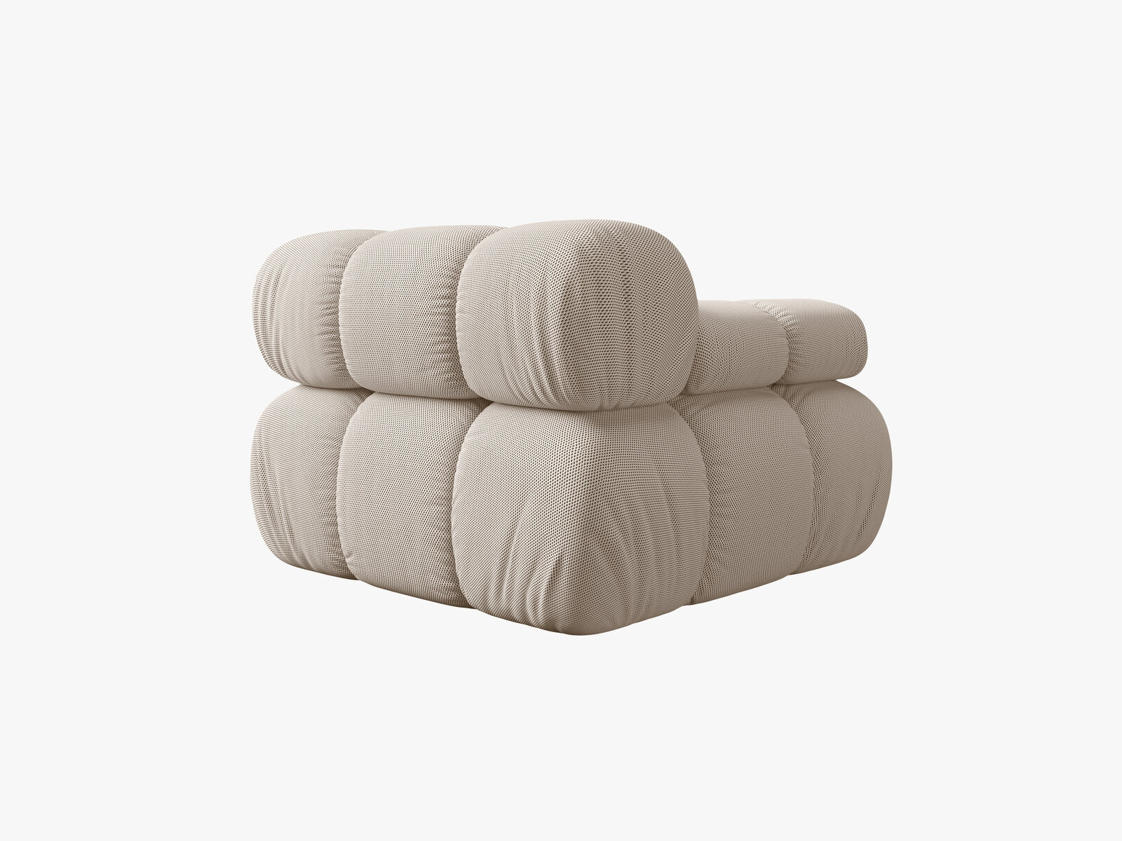 Micadoni Eckmodul Bellis Links 3D-Stoff Sonic Helles Beige