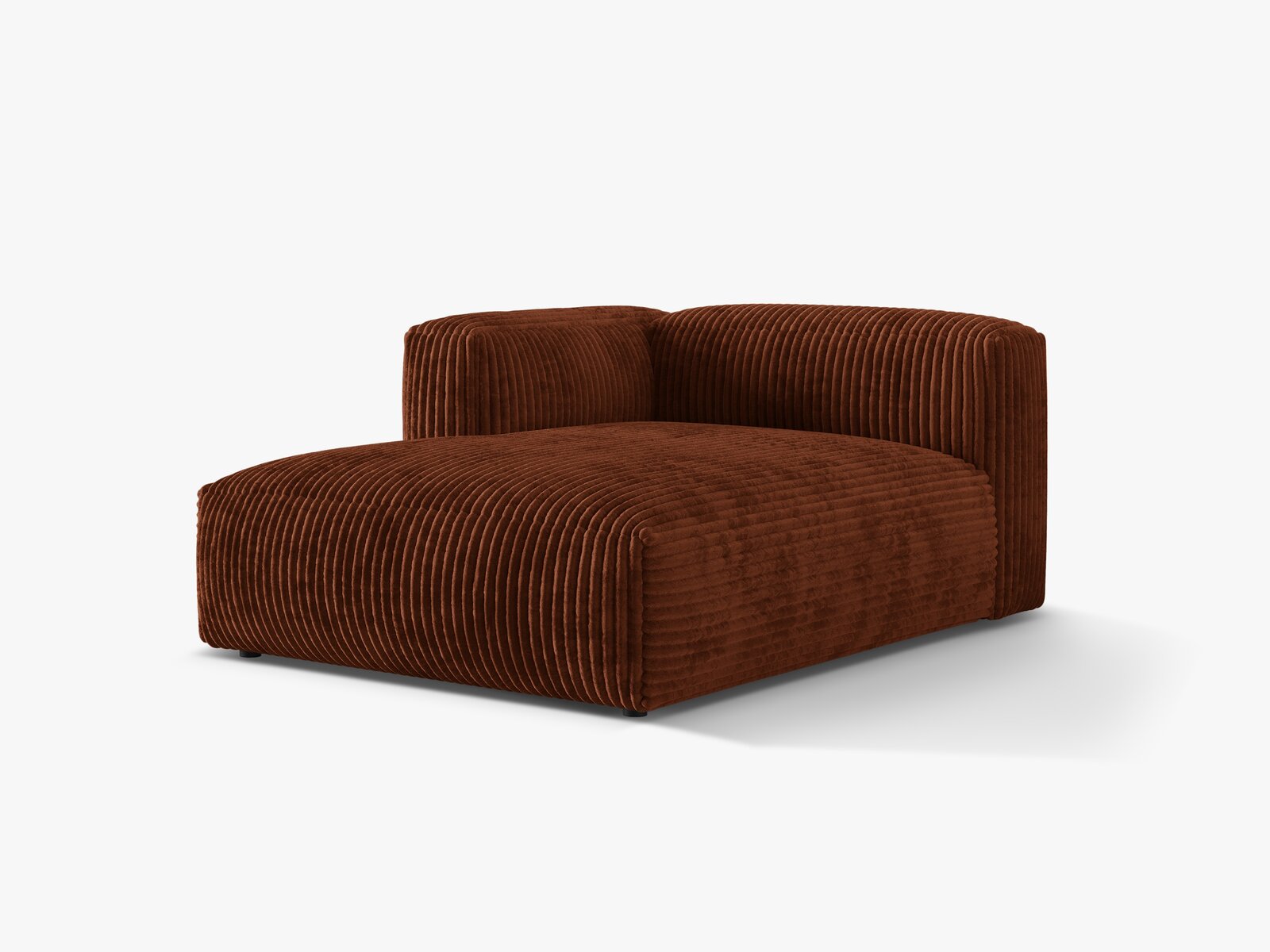 Micadoni Recamiere Martina 1-Sitzer Links Kord Tilia Ziegel