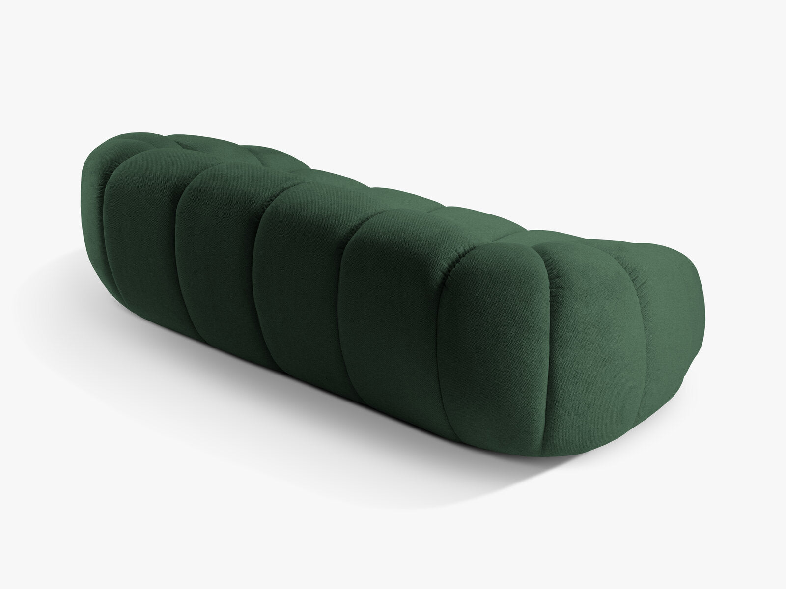 Micadoni Sofa Diana 3-Sitzer XL Strukturierter Samtstoff Grün