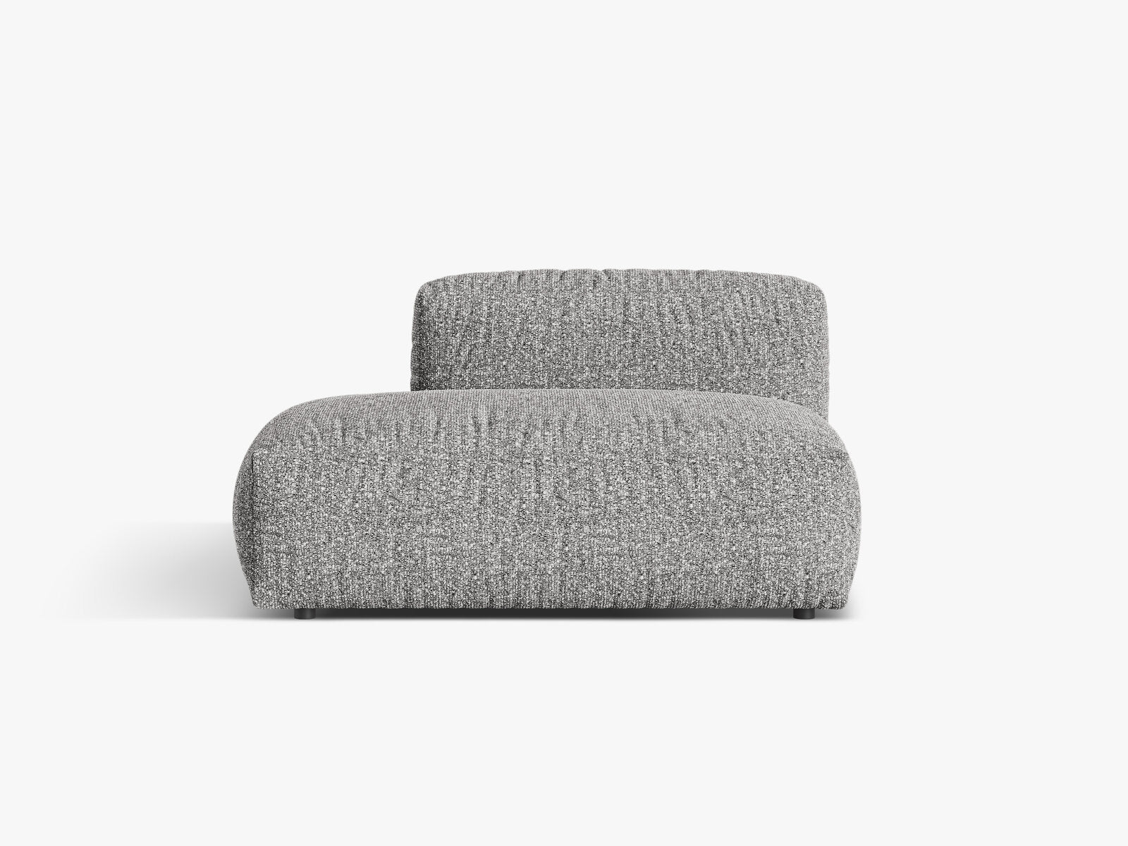 Micadoni Ecksofa-Modul Martina 1-Sitzer Links Boucle Monet Graphit