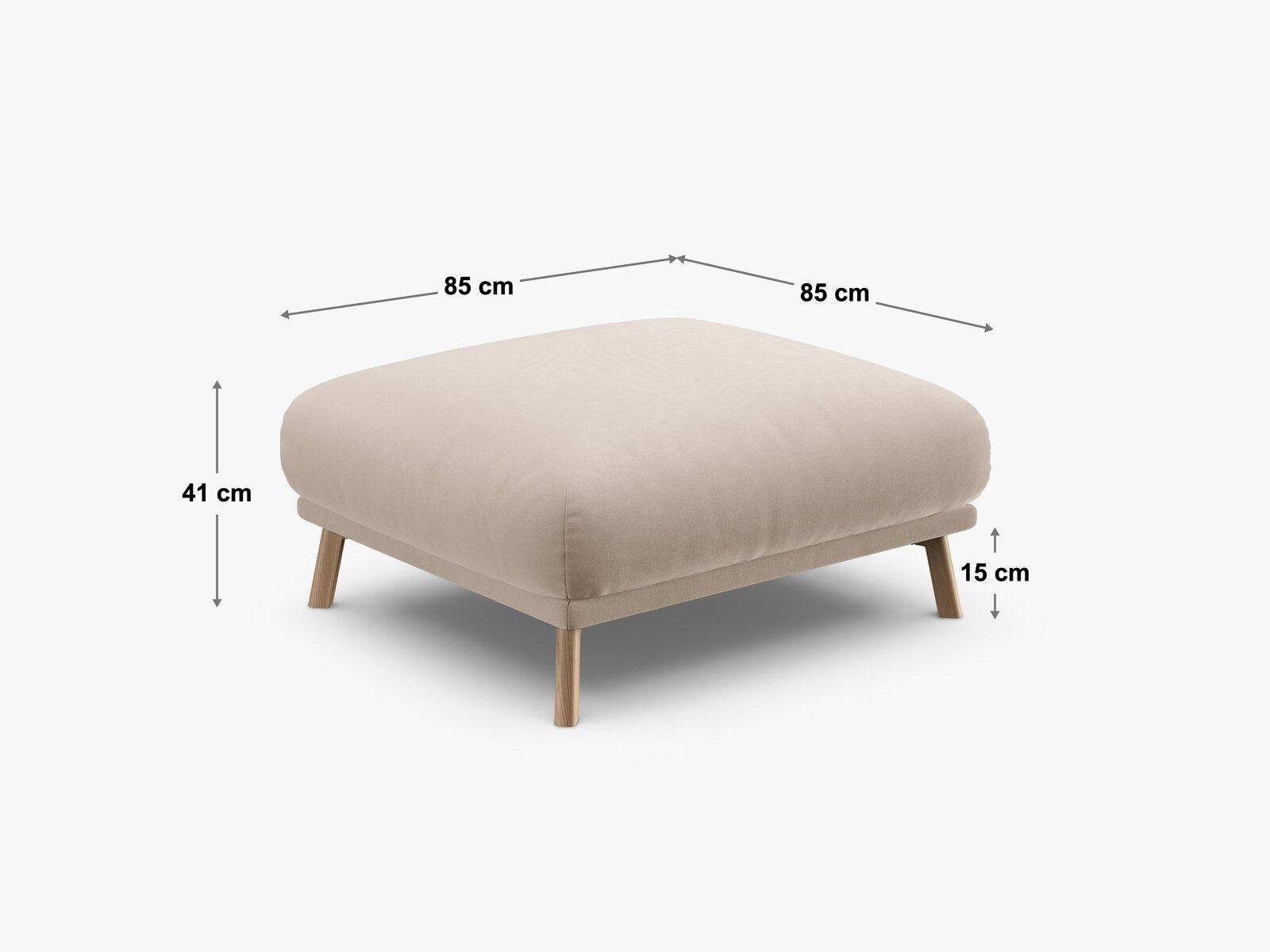 Micadoni Hocker Naomi Strukturierter Stoff Liberty Moßgrün