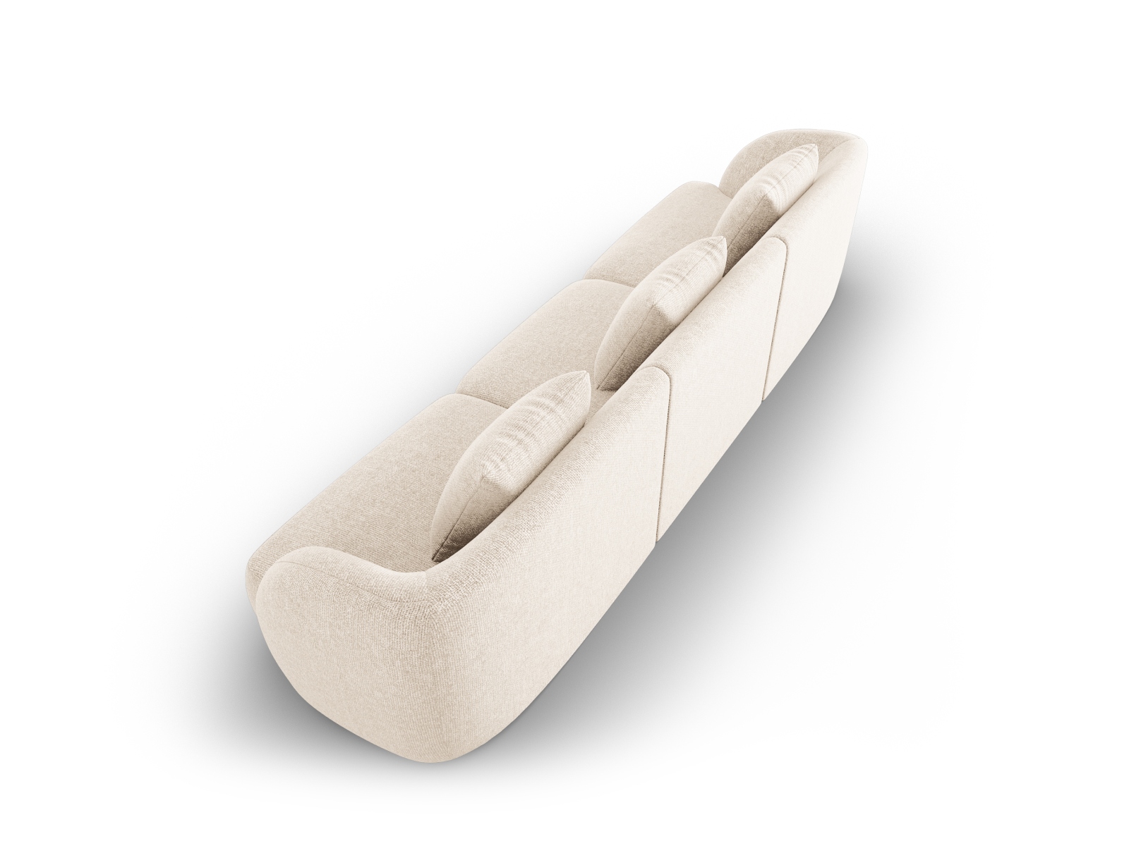 Cosmopolitan Design Sofa Tulum 3-Sitzer Chenille Eden Helles Beige