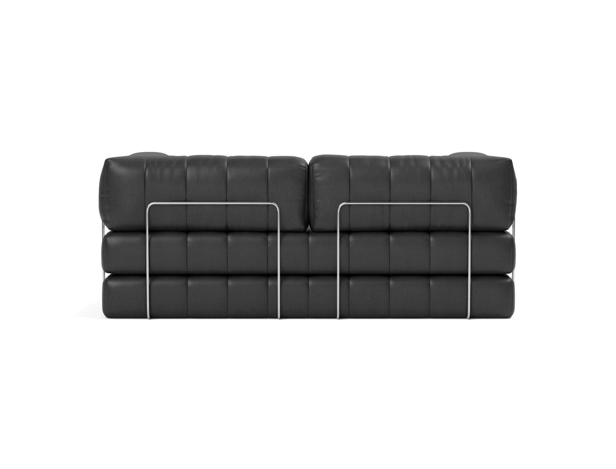 Schlafsofa CozyPad mit Armlehnen Lederoptik Faunal 550-Black