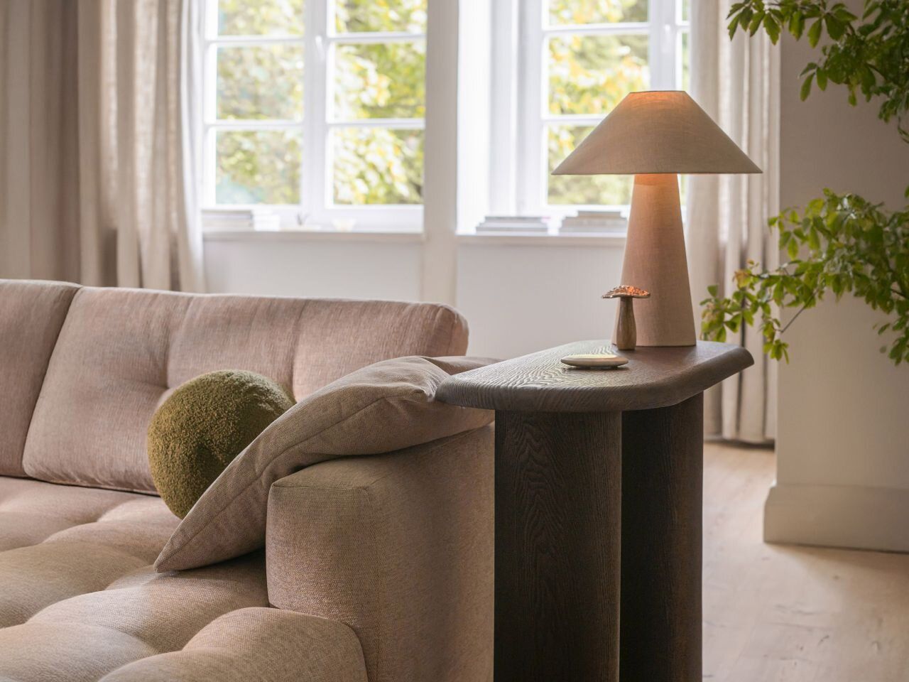 Micadoni Sofa Bemy 2-Sitzer Strukturierter Stoff Grau