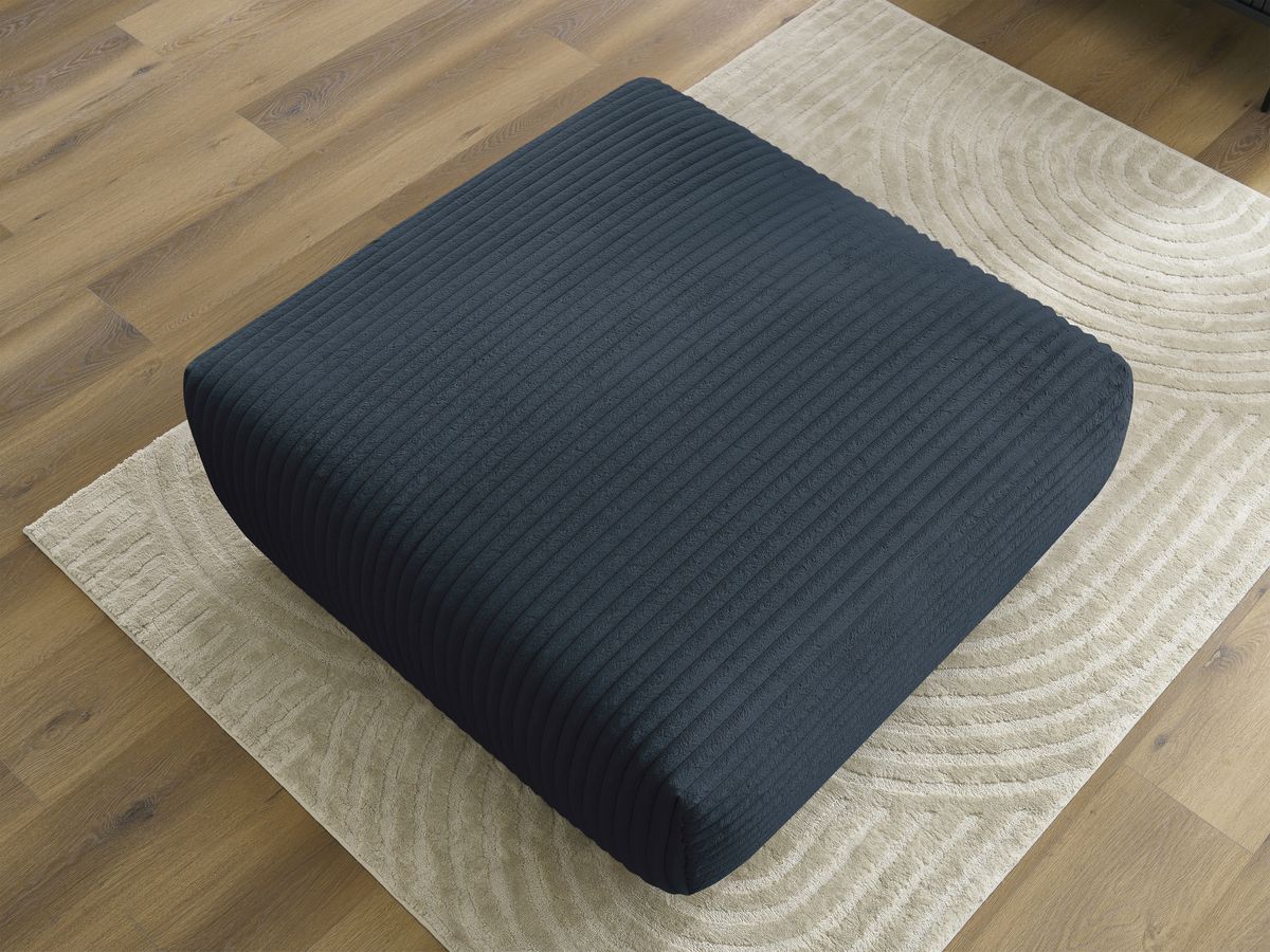 Bobochic Lucien Pouf Breitcord weich Dunkelblau