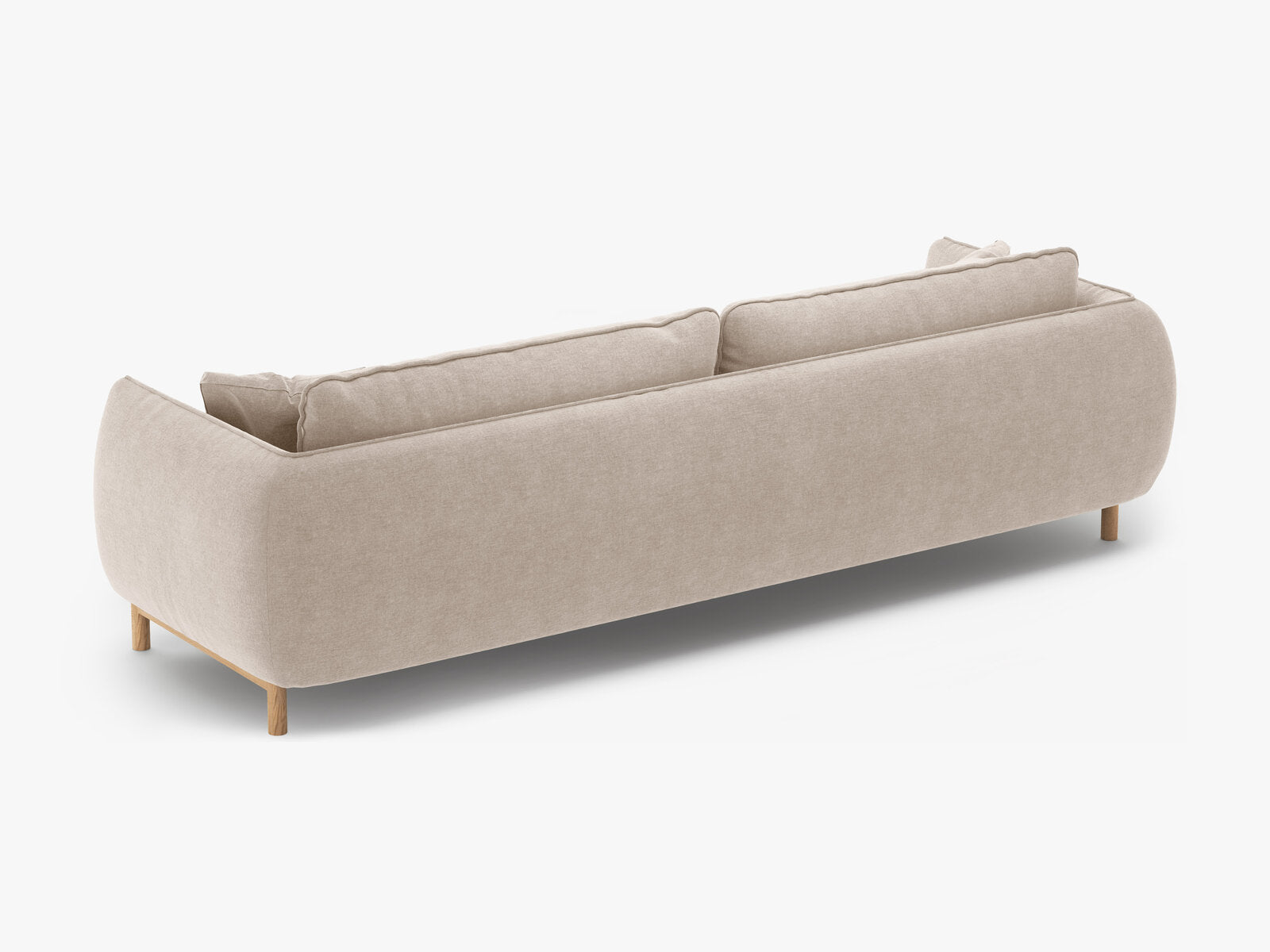 Micadoni Ada Sofa 4-Sitzer Strukturierter Stoff Wind Helles Beige