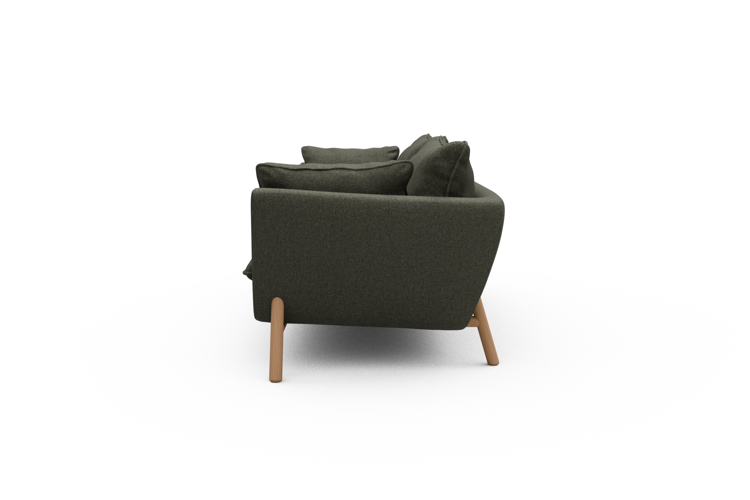 Sofa Emil PREMIUM 3-Sitzer Beinfarbe Eiche Natur Sama-Winter-Moss