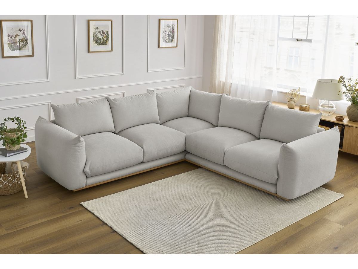 Bobochic Ernest Ecksofa Stoff Hellgrau