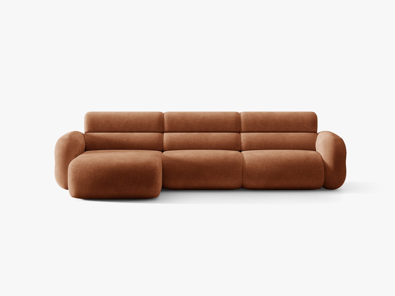 Micadoni Neo Ecksofa 4-Sitzer Links Chenille Golden Terrakotta