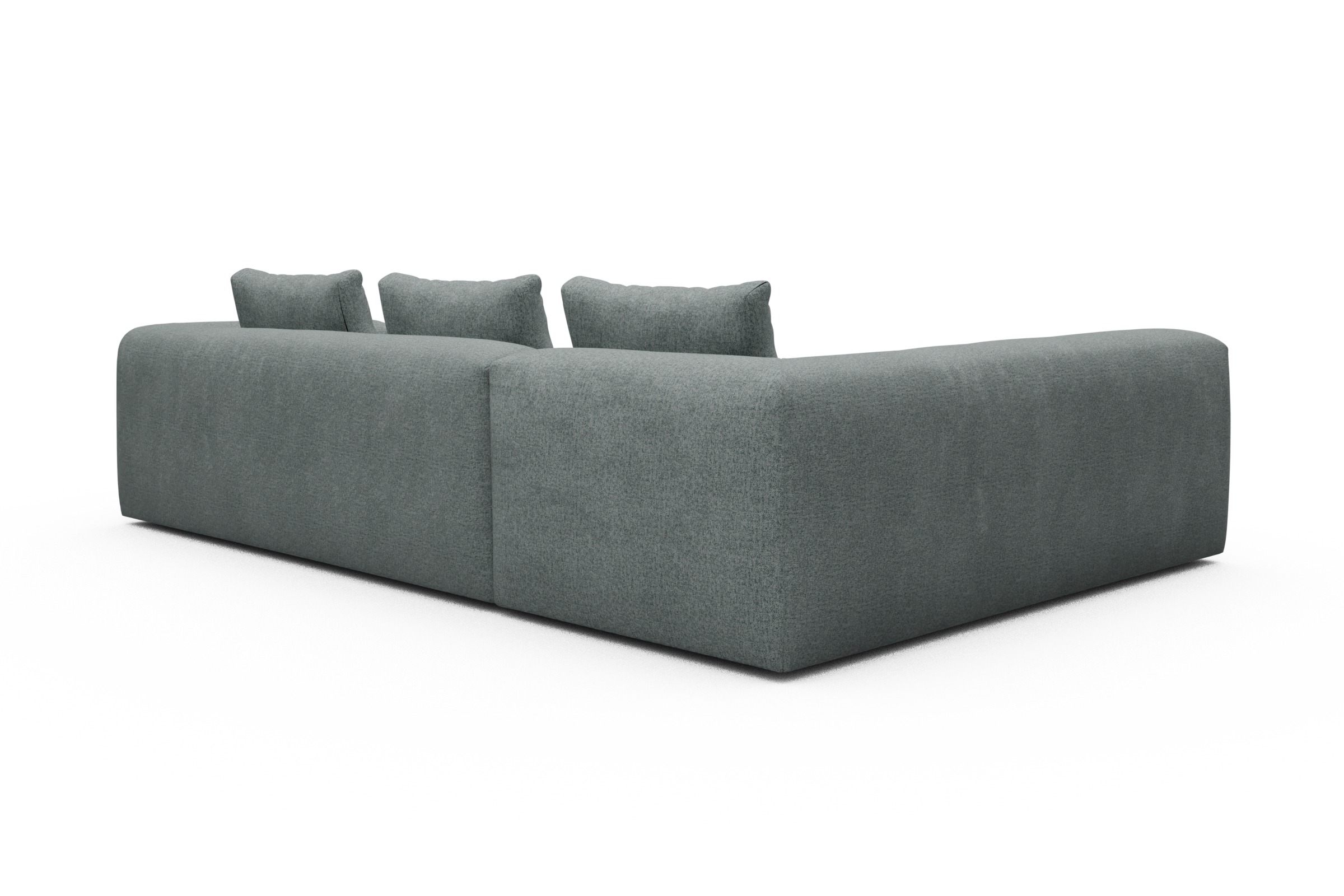 Ecksofa Fred 2x 2,5-Sitzer links offen Casone-Light-Mixed-Green
