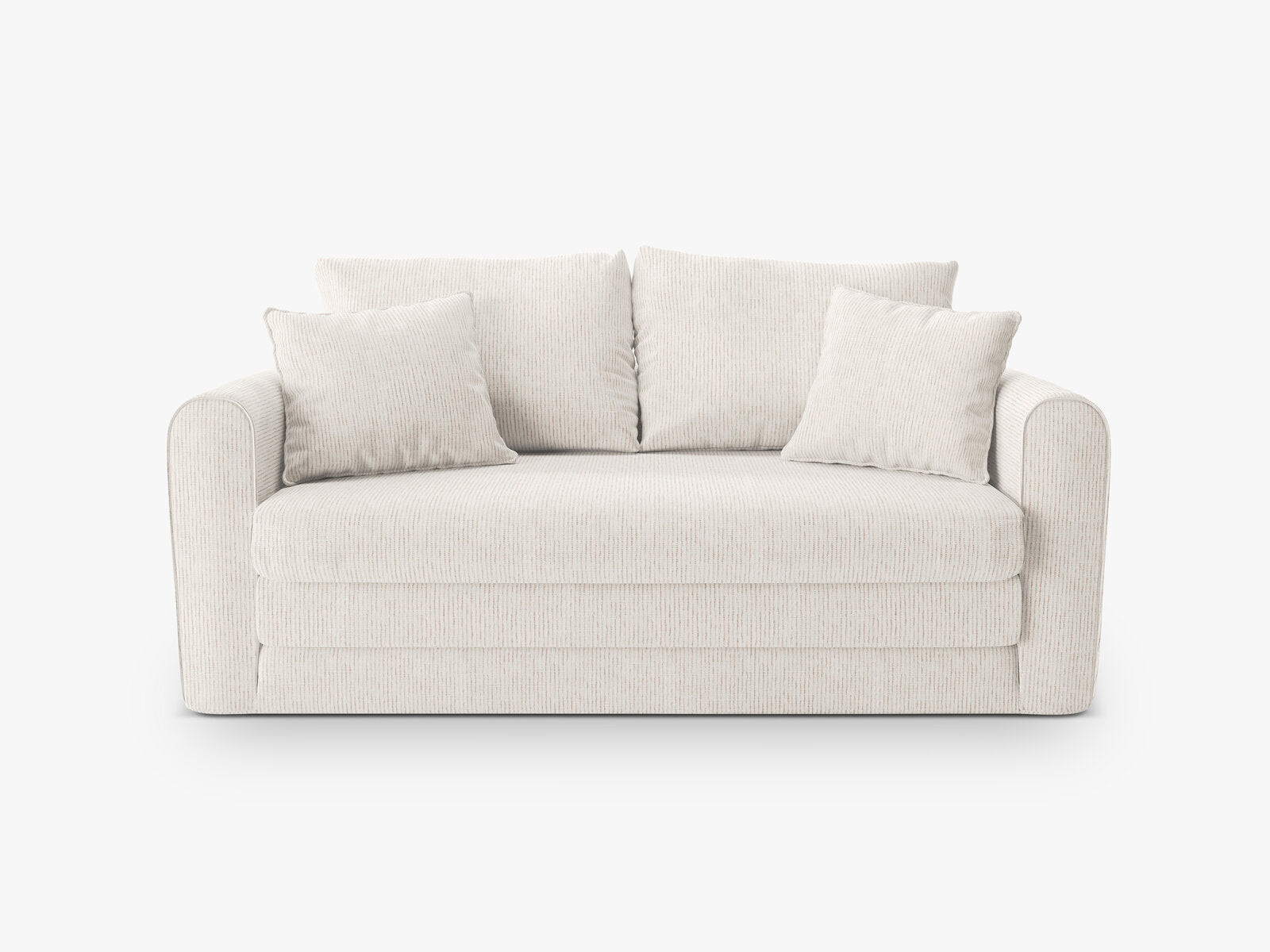Micadoni Sofa Lido 2-Sitzer Strukturierter Stoff Helles Beige