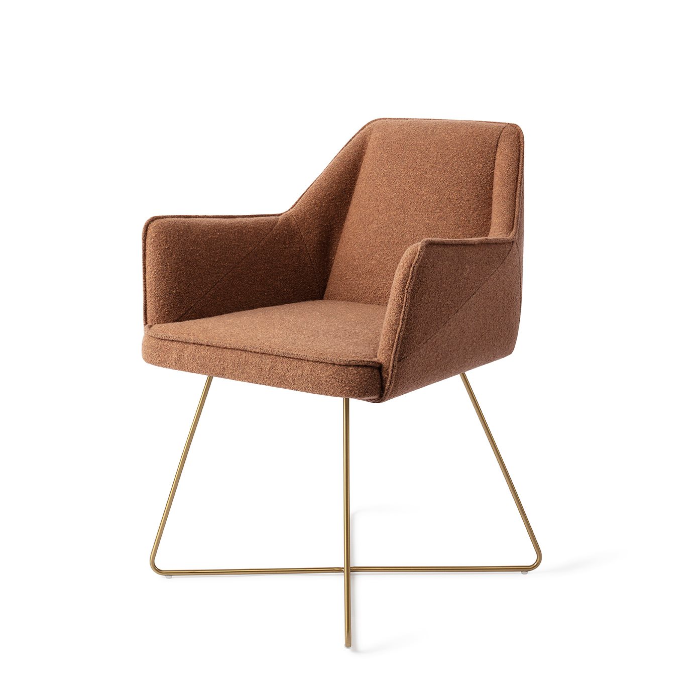 Jesper Home Esszimmerstuhl Tome Cinnamon-Bun Cross Gold