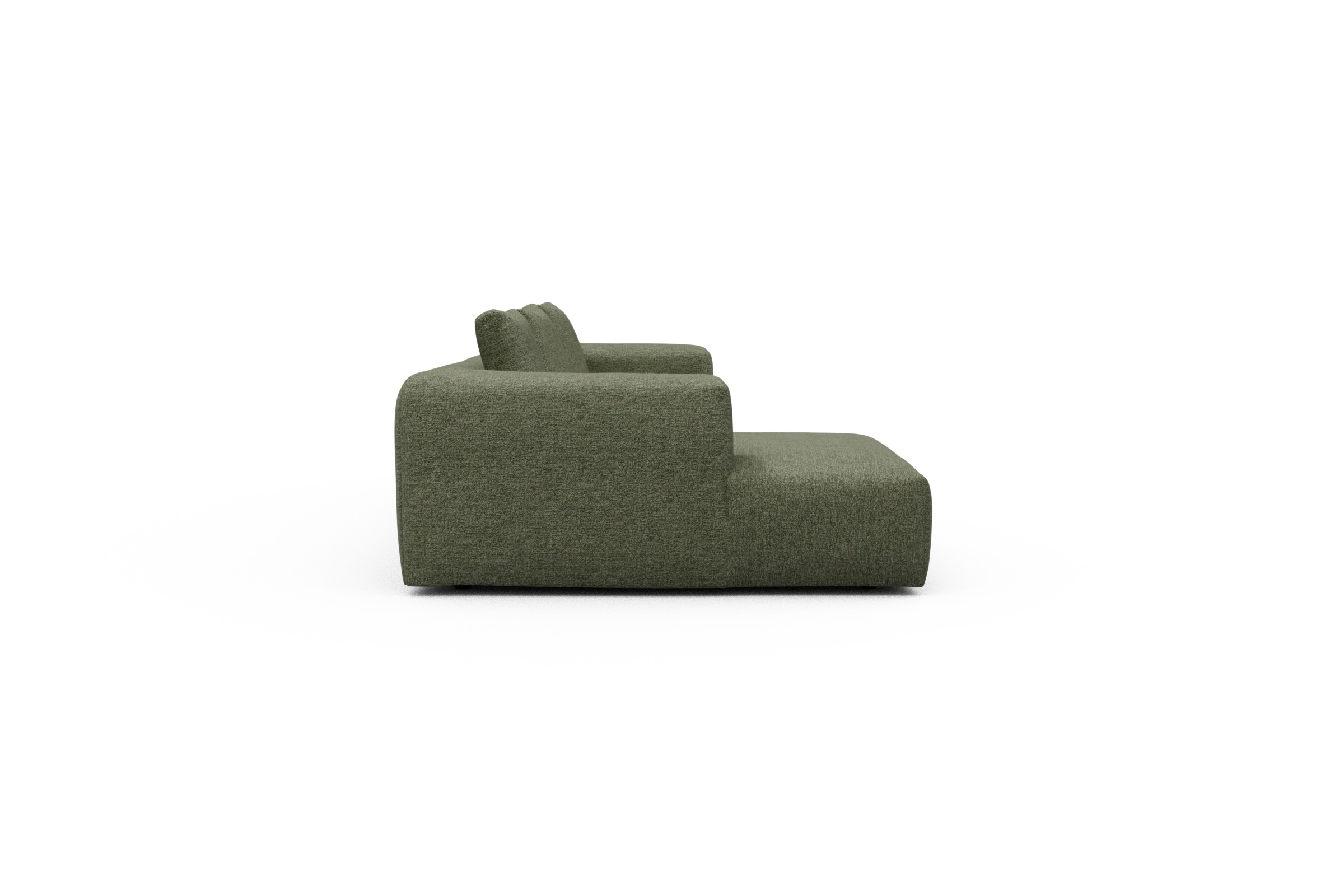 Ecksofa Fred Chaiselongue links mit 2,5-Sitzer Carreno-Vivid-Green
