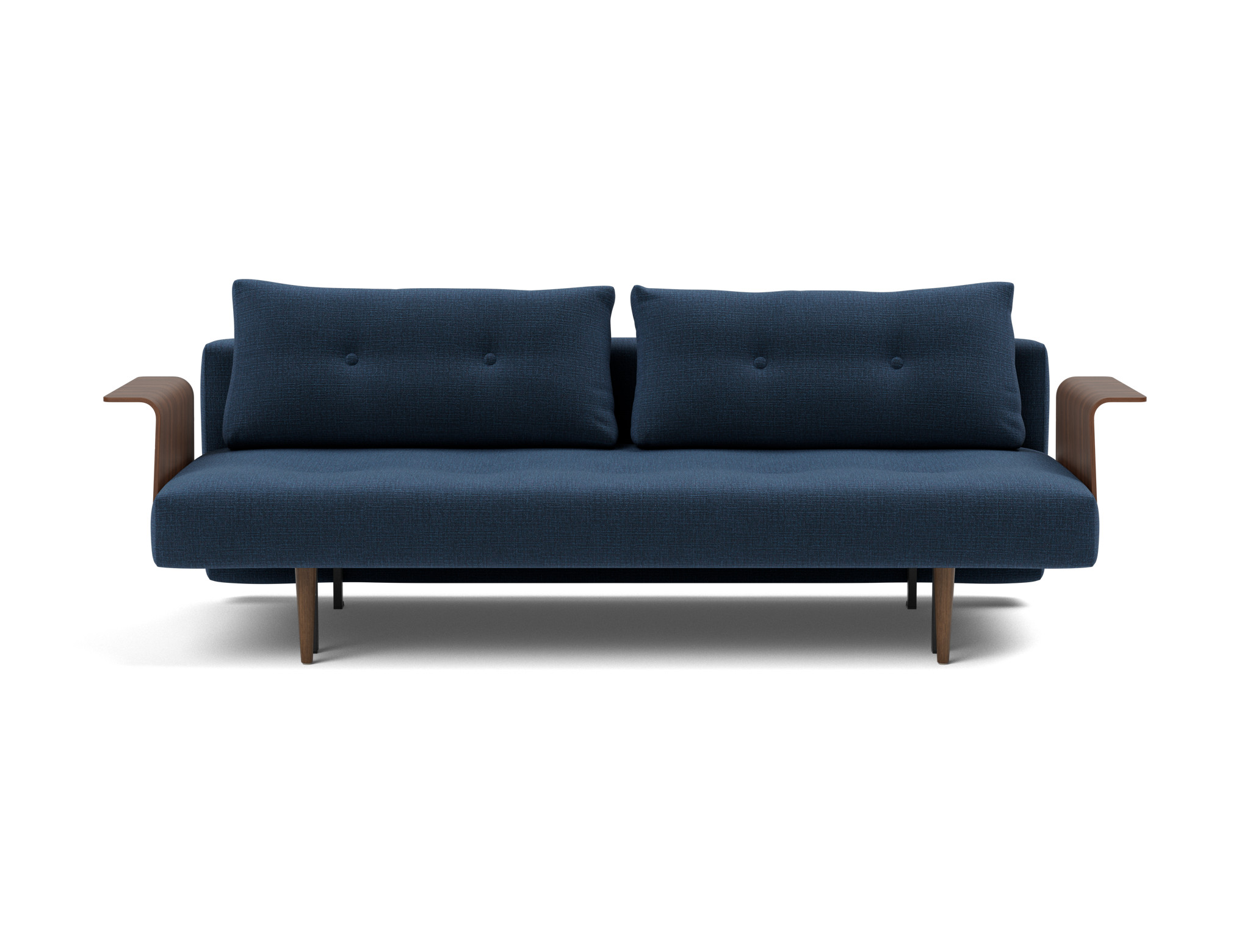 Schlafsofa Recast mit Armlehnen Chenille Esina 414-Indigo-Blue