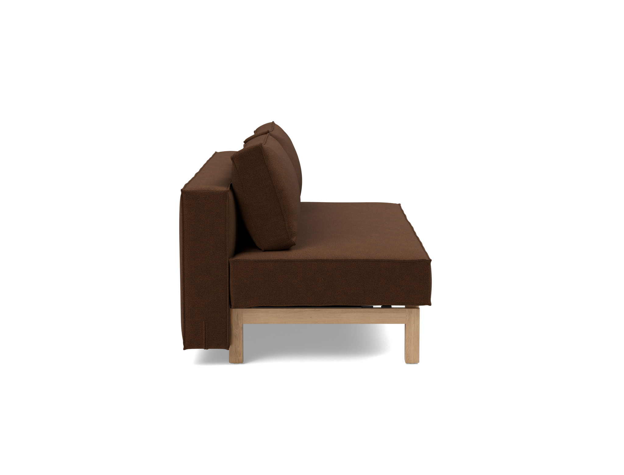Schlafsofa Sly Strukturierter Stoff Taura 359-Cappuccino Beine Eiche