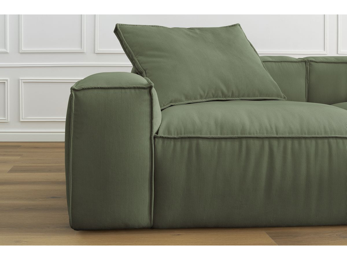 Bobochic Boheme Sofa 3-Sitzer Cordsamt Grün
