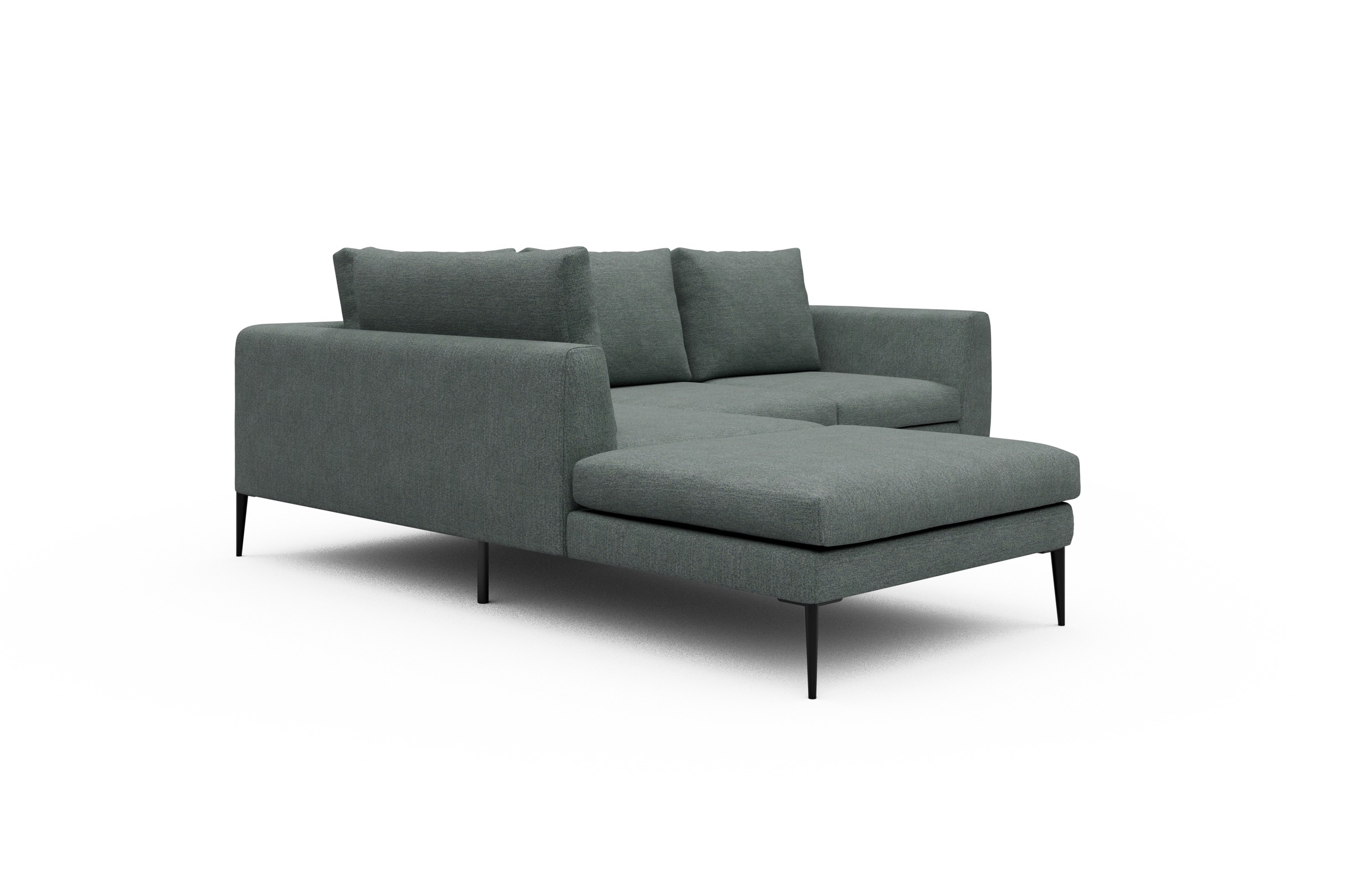 Ecksofa Paul Relax-Ecke links mit 2-Sitzer Carreno-Ice-Blue