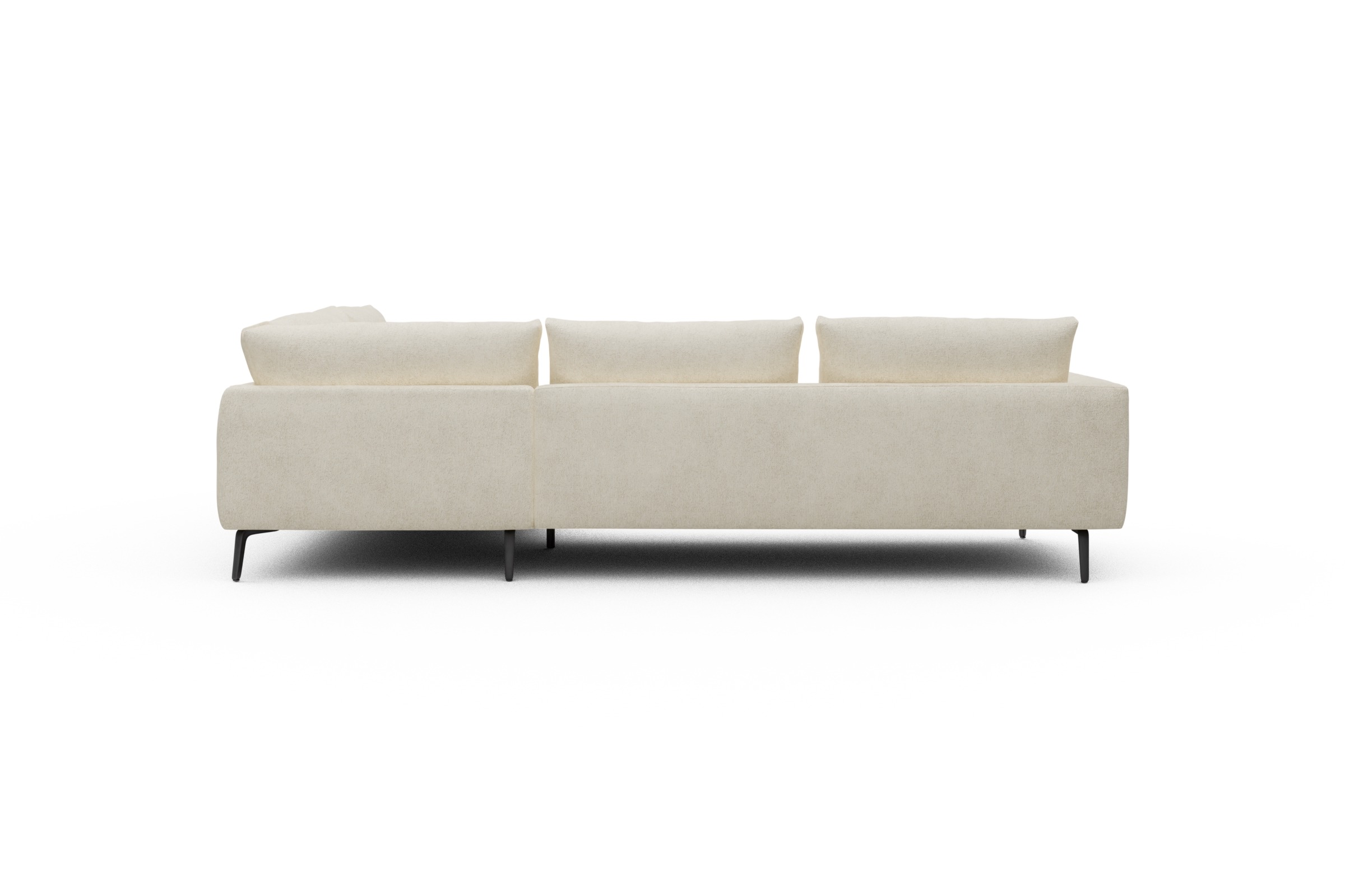 Ecksofa Karl Relax-Ecke rechts mit 2,5-Sitzer Boucle-Off-White