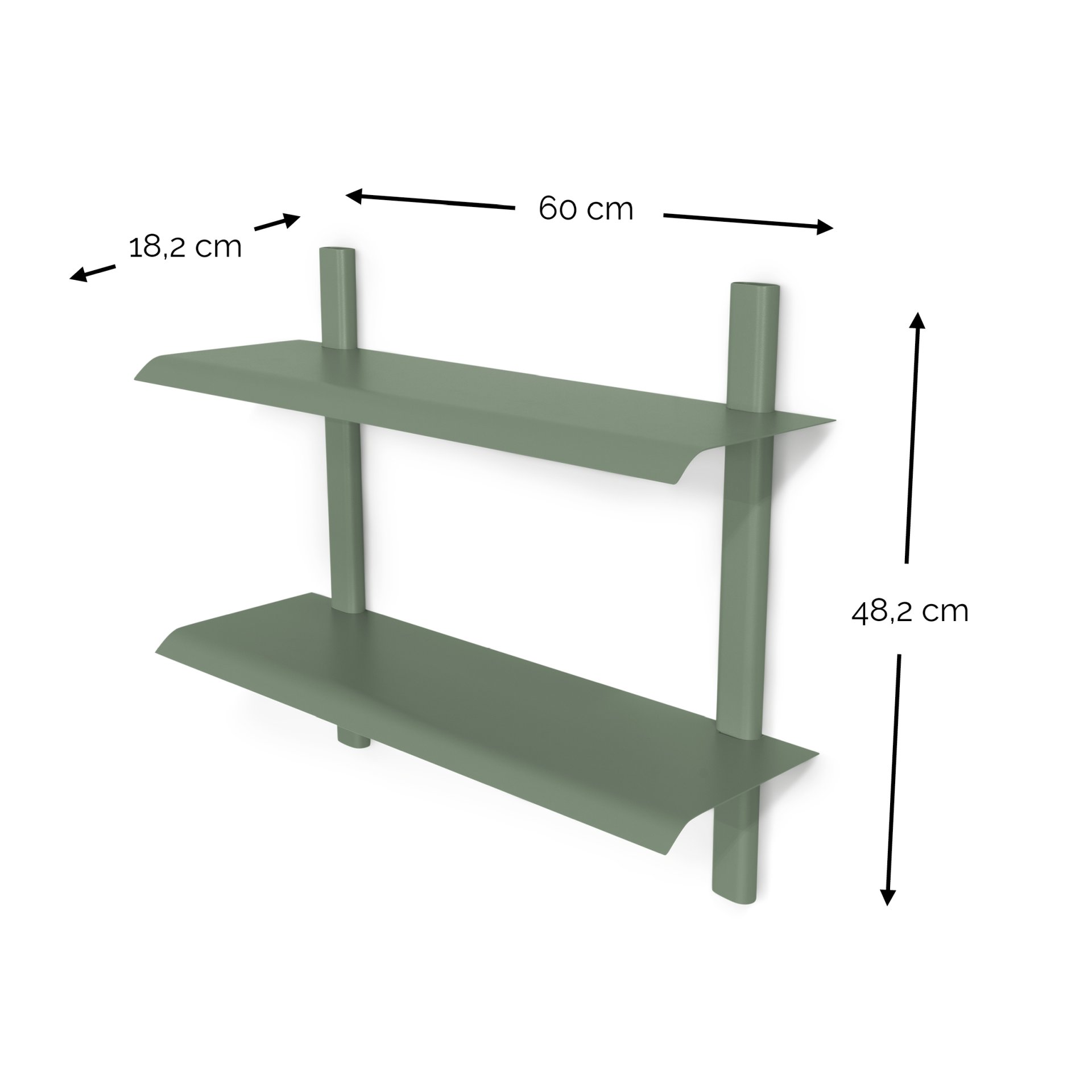 Spinder Design Wandregal Hola 3 Dusty Green