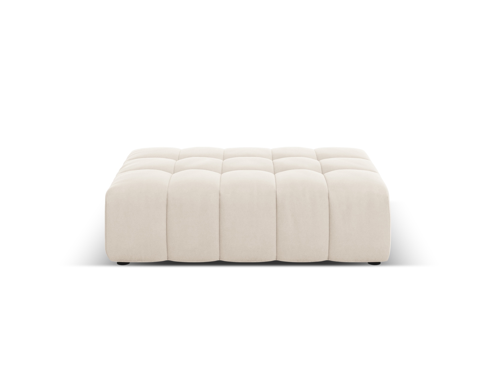 Cosmopolitan Design Pouf Chicago Samt Bluvel Helles Beige