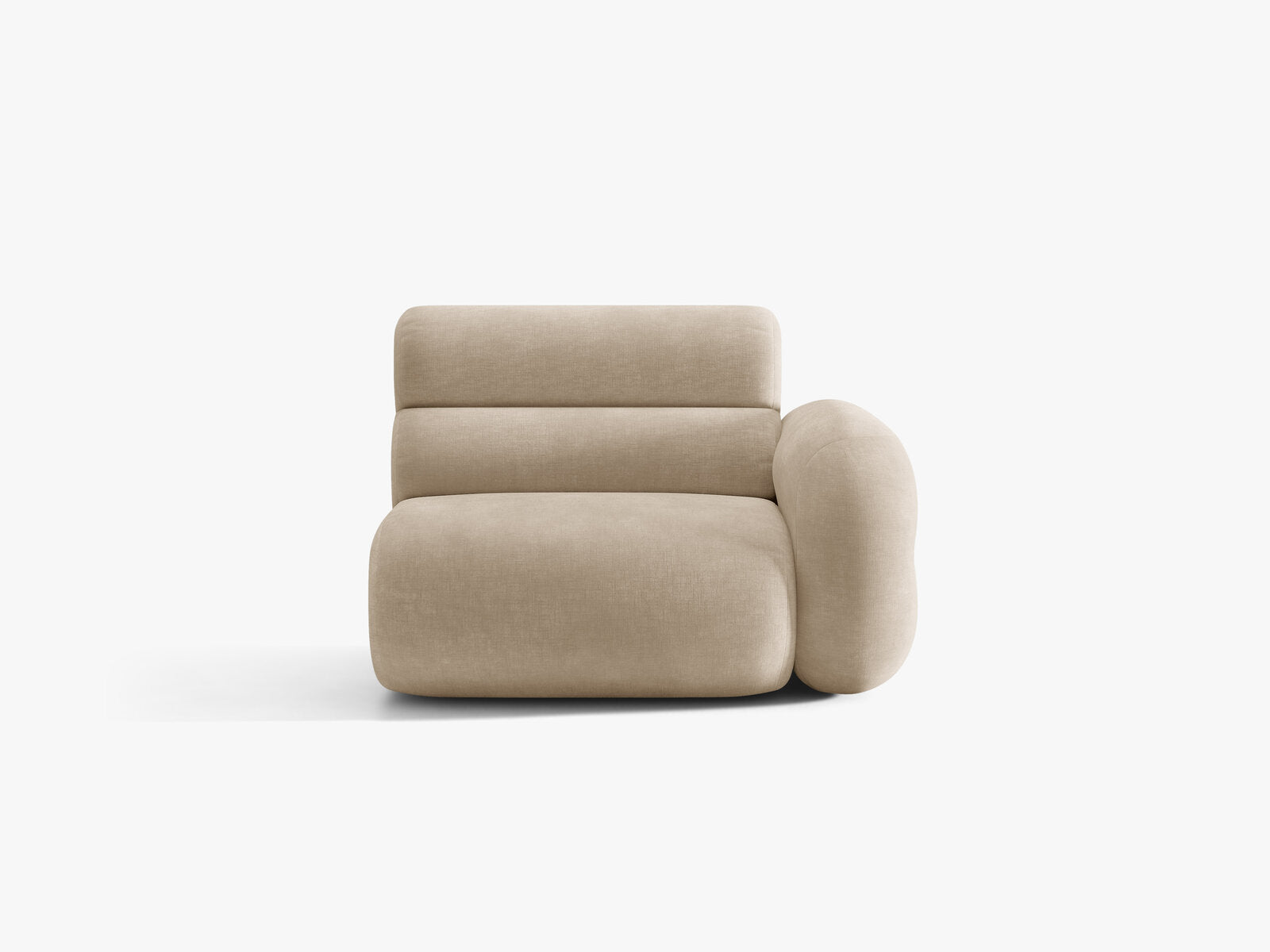 Micadoni Neo Sofamodul Rechts Chenille Golden Dunkelbeige