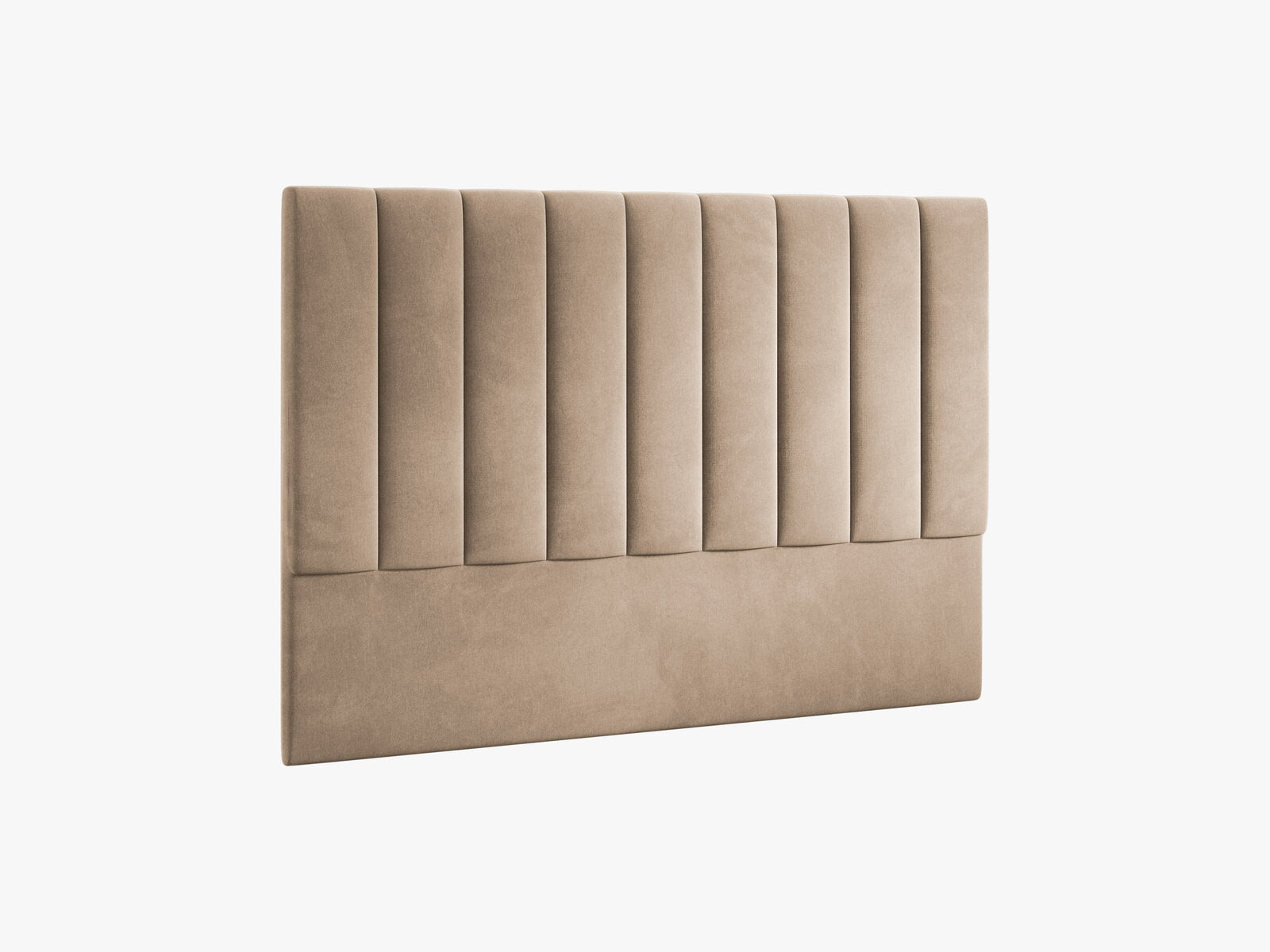 Micadoni Marl Samtiger Kopfteil 140 cm (H 120 cm) Samt Magic Velvet Mandelbeige 180x120