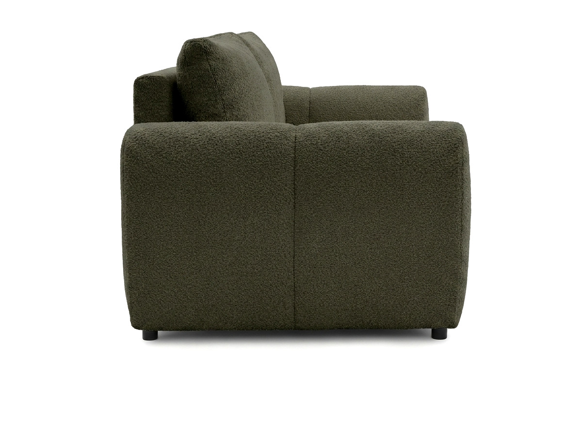 Bobochic Fuji Schlafsofa 3-Sitzer Bouclé-Stoff Grün