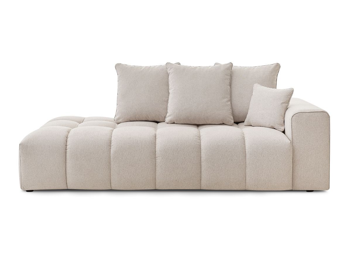 Bobochic Mont-blanc Sofa 4-Sitzer Melange-Stoff Beige Armlehne rechts