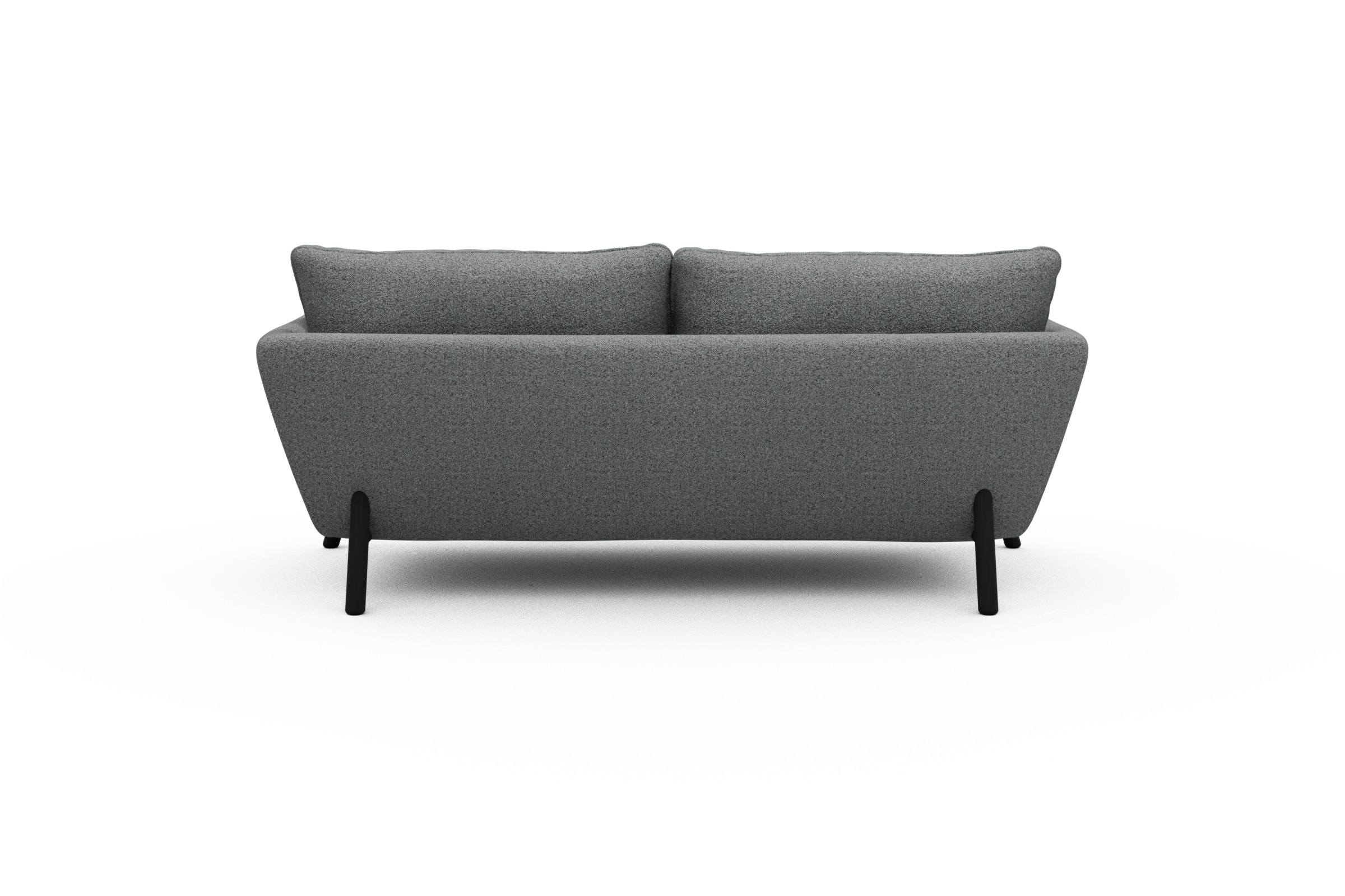 Sofa Emil 2-Sitzer Beinfarbe Eiche Schwarz Aivi-Gravet-Grey