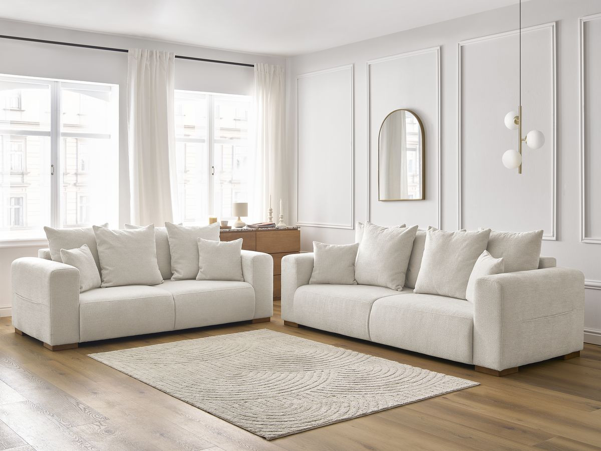 Bobochic Sidonie Sofa 5-Sitzer Melange-Stoff Beige