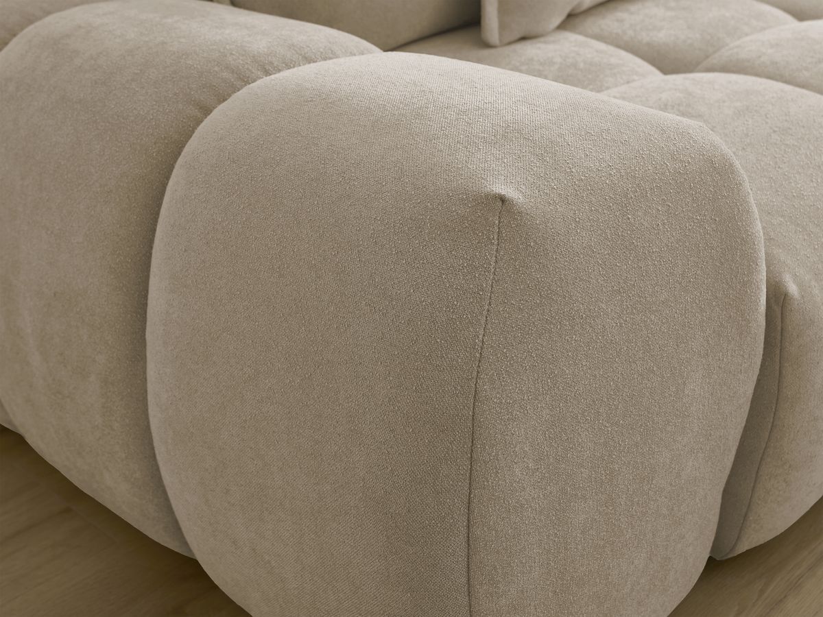 Bobochic Everest Sofa 3-Sitzer, 5 Kissen Strukturstoff Taupe