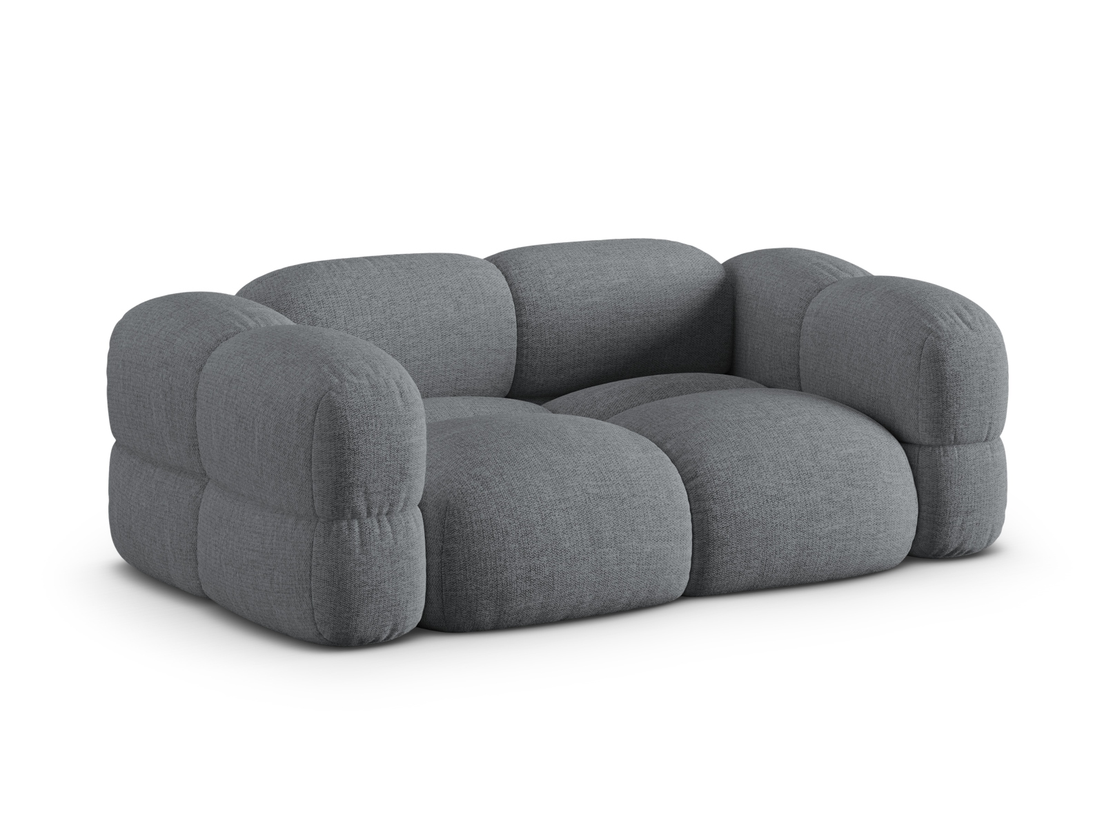 Cosmopolitan Design Sofa Loretto 3-Sitzer Strukturierter Stoff Sorella Grau