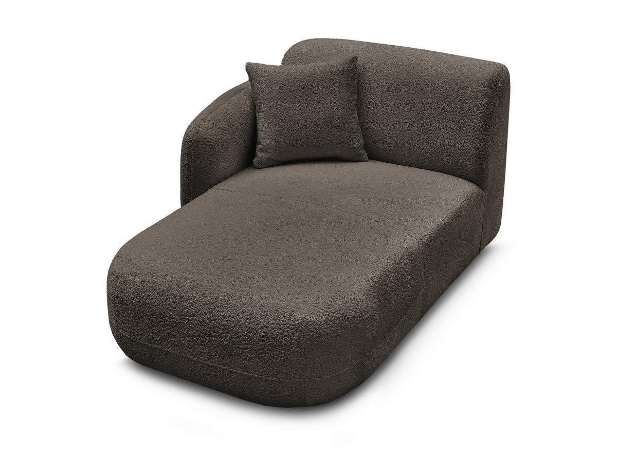 Bobochic Anda Méridienne-Modul Chenille Braun Ecke links