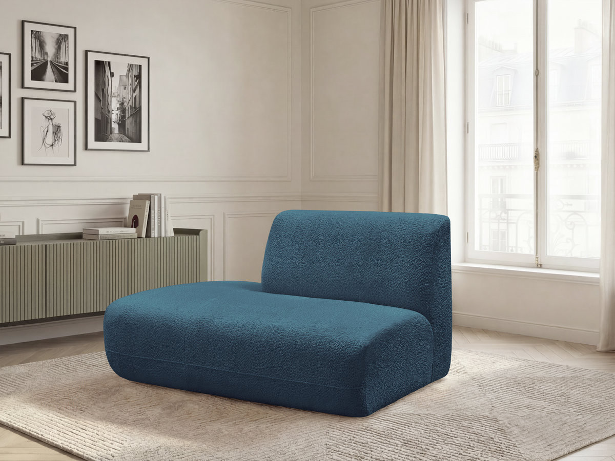 Bobochic Anda Sofamodul 2-Sitzer Chenille Hellblau Ecke links