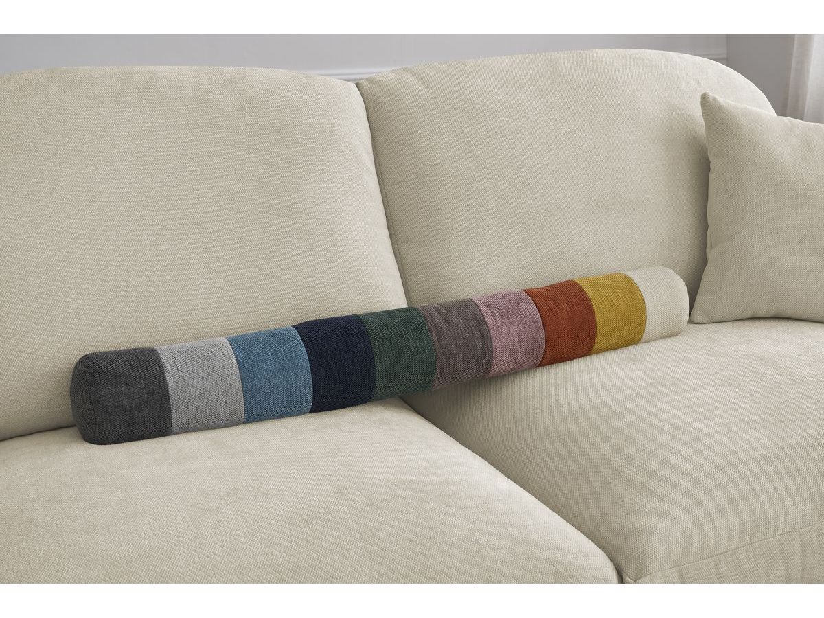 Bobochic Cezanne Schlafsofa 3-Sitzer Stoff Beige, Liegefläche 140 × 194 cm