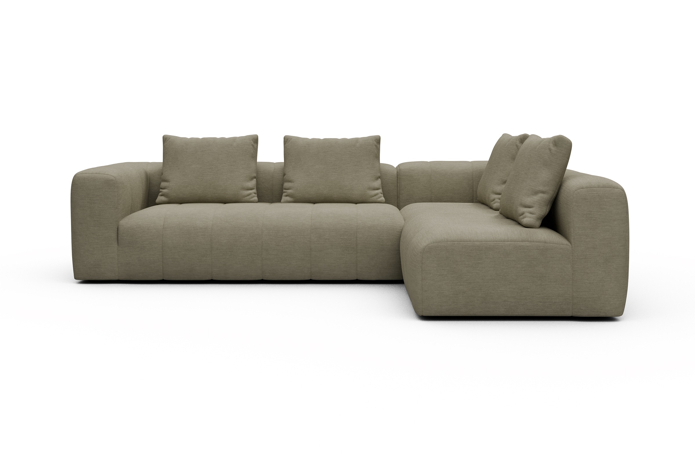 Ecksofa Hugo 2x 2,5-Sitzer Armlehne links Vivus-Dusty-Sand