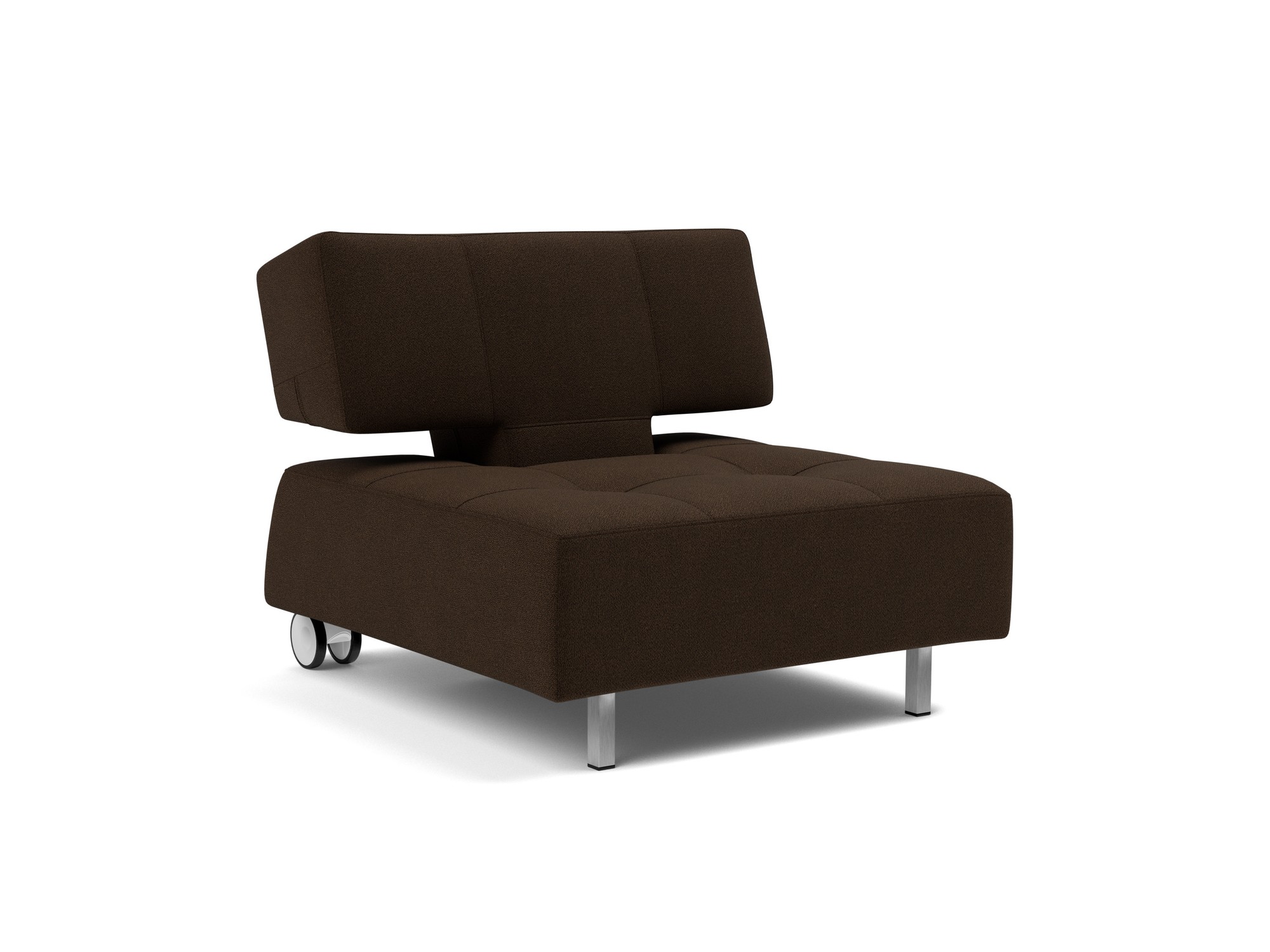 Sessel Long Horn D.E.L. Strukturierter Stoff Taura 358-Chocco