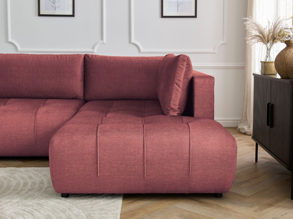 Bobochic Arsene Wohnlandschaft Samt Orange Ecke links